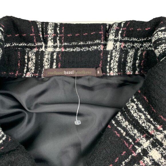 Hazel Retro Vibes Plaid 3/4 Puff/Balloon Sleeve Swing Coat Women's Size Medium - Picture 8 of 10